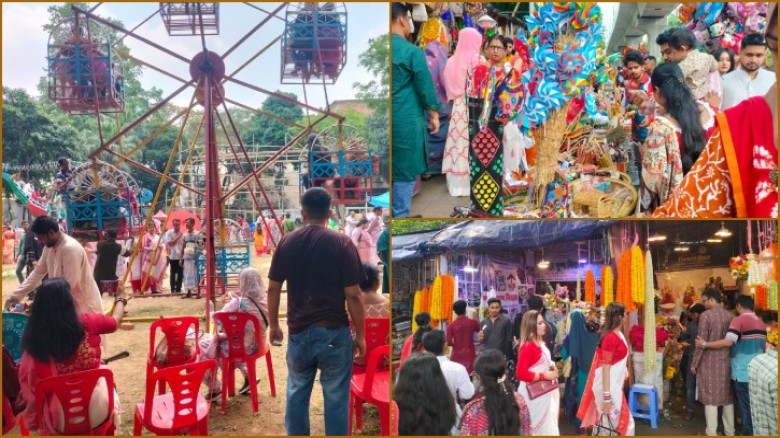 জমে উঠেছে বৈশাখী মেলা, উৎসব প্রাঙ্গণে প্রাণচাঞ্চল্য